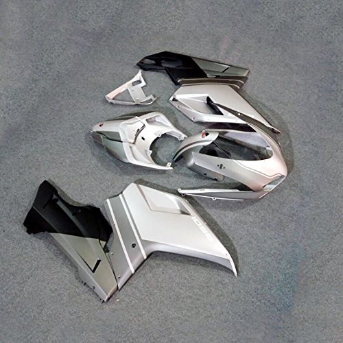 Matte Black w/Silver Grey Complete Injection Molding Fairing Kit Bodywork Bodyframe Body Kits Set Motorcycle Aftermarket Parts for Ducati 848 1098 1198 2007 2008 2009 2010 2011 2012 | The Storepaperoomates Retail Market - Fast Affordable Shopping