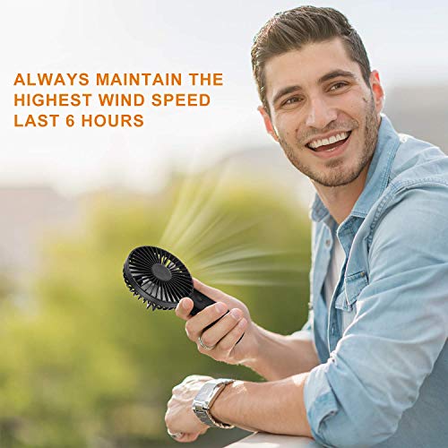Portable Handheld Fan, 4400mAh Battery Operated Rechargeable Personal Fan, 6-15 Hours Working Time for Outdoor Activities, Summer Gift for Men Women | The Storepaperoomates Retail Market - Fast Affordable Shopping