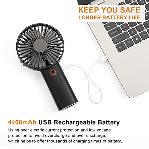 Portable Handheld Fan, 4400mAh Battery Operated Rechargeable Personal Fan, 6-15 Hours Working Time for Outdoor Activities, Summer Gift for Men Women | The Storepaperoomates Retail Market - Fast Affordable Shopping