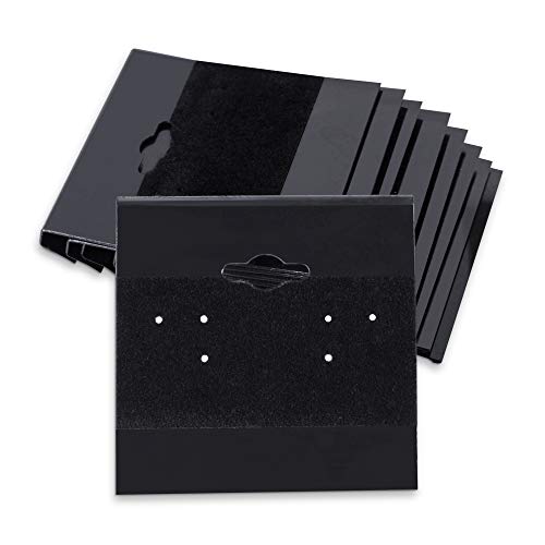 Super Z Outlet Black Velvet Plastic Display Cards for Earrings, Jewelry Accessories, 2″ x 2″ (100 Pk) | The Storepaperoomates Retail Market - Fast Affordable Shopping