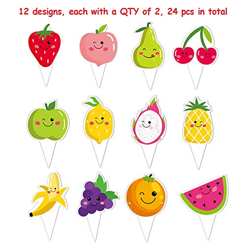 71 Packs Tutti Frutti Party Decorations Set Twotti Frutti Glitter Banner/Cake Topper Fruit Cupcake Toppers Mylar Balloons for Twotti Fruity Second Birthday Party | The Storepaperoomates Retail Market - Fast Affordable Shopping