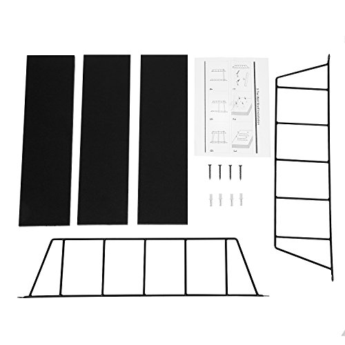 plohee 3-Tier Wall Mounted Floating Shelves Ledge Shelf Storage Shelving Bookshelf for Bedroom Living Room Bathroom Kitchen (Black) | The Storepaperoomates Retail Market - Fast Affordable Shopping