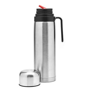 BALIBETOV thermos for mate – Vacuum Insulated With Double Stainless Steel Wall – BPA Free – A Thermo Specially Designed for Use With Mate Cup or Mate Gourd (Silver, 32 OZ)