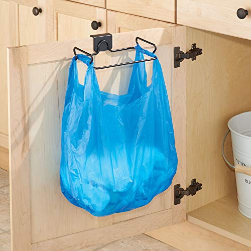 iDesign 34111 Classico Steel Over the Cabinet Plastic Bag Holder for Kitchen, Pantry, Bathroom, Dorm Room, Office, Bronze | The Storepaperoomates Retail Market - Fast Affordable Shopping