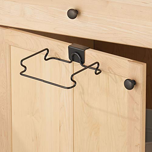 iDesign 34111 Classico Steel Over the Cabinet Plastic Bag Holder for Kitchen, Pantry, Bathroom, Dorm Room, Office, Bronze | The Storepaperoomates Retail Market - Fast Affordable Shopping