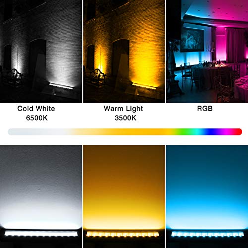 LED Wash Light, OPPSK 45W RGBCW Smart APP Waterproof LED Stage Lights Bar, 16 Million Color & 20 Mode DJ Light Bar for Wedding Party Church Christmas Stage Lighting | The Storepaperoomates Retail Market - Fast Affordable Shopping