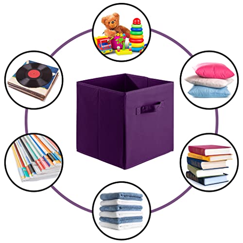 Sorbus® Foldable Storage Cube Basket Bin (6 Pack, Purple) | The Storepaperoomates Retail Market - Fast Affordable Shopping