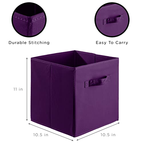 Sorbus® Foldable Storage Cube Basket Bin (6 Pack, Purple) | The Storepaperoomates Retail Market - Fast Affordable Shopping