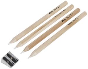Pepperell Real Slate Chalk Pencils 5/Pkg W/Sharpener