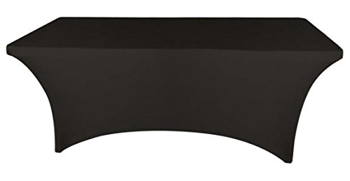 Banquet Tables Pro 8 Ft Rectangular Stretch Spandex Tablecover (Black) | The Storepaperoomates Retail Market - Fast Affordable Shopping