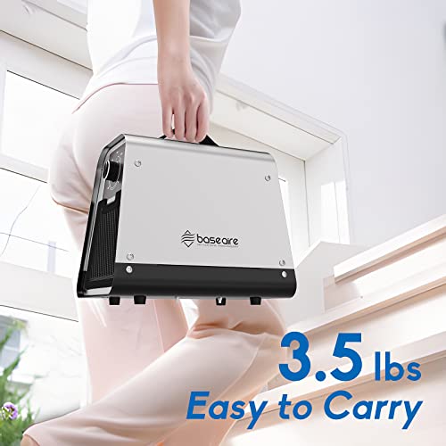 BaseAire 555 Pro Ion Machine with Highest Output – up to 30 Million Negative Ions/Sec, 2 Million Positive Ions/Sec, with Adjustable Settings, Carry Handle, for Rooms, Cars, Pets Dander | The Storepaperoomates Retail Market - Fast Affordable Shopping