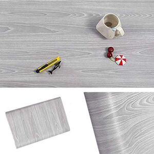 Self Adhesive Light Grey Wood Contact Paper Shelf Liner Dresser Kitchen Cabinets Table Desk Countertop Furniture Wall Paper 17.7X 197 Inches