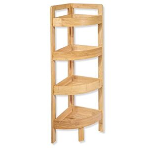 31.5″ 4 Tier Bamboo Corner Storage Shelf By Trademark Innovations