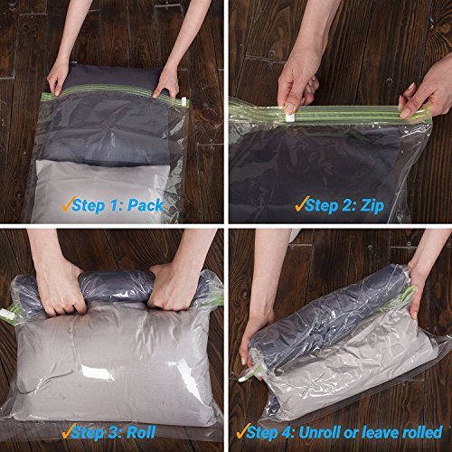 The Chestnut 12 Compression Bags for Travel – Space Saver Bags – Bags for Packing Suitcases – Travel Storage Bag- Vacuum Bags for Clothes – Travel Must Haves – Space Bags for Travel, for Storage | The Storepaperoomates Retail Market - Fast Affordable Shopping