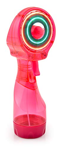 O2COOL LED Lights Deluxe Handheld Battery Powered Water Misting Fan (Raspberry) | The Storepaperoomates Retail Market - Fast Affordable Shopping