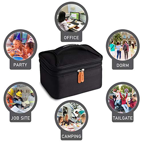 HotLogic 16801169-BLK Food Warming Tote Lunch Bag Plus 120V, Black | The Storepaperoomates Retail Market - Fast Affordable Shopping