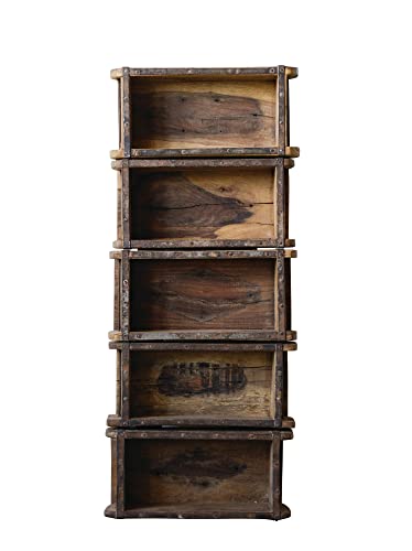 Creative Co-Op Wood 5 Shelves Wall Décor, Brown | The Storepaperoomates Retail Market - Fast Affordable Shopping