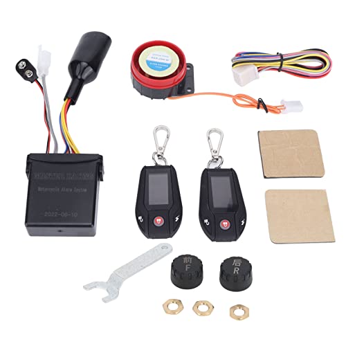 Motorcycle Security Kit, Motorcycle Alarm System PKE Sensing LCD Display Multifunction Anti Theft Device for ATV Offroad Vehicle (Black Case with Sensor) | The Storepaperoomates Retail Market - Fast Affordable Shopping