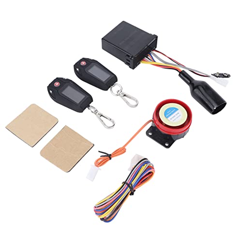 Motorcycle Security Kit, Motorcycle Alarm System PKE Sensing LCD Display Multifunction Anti Theft Device for ATV Offroad Vehicle (Black Case with Sensor) | The Storepaperoomates Retail Market - Fast Affordable Shopping