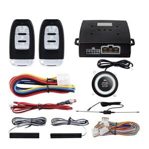 GAMYX Compatible with EASYGUARD PKE Alarm System Car Smart Key Remote Control Car Alarm Kit Keyless Entry Button Start (Color : EC003-1)