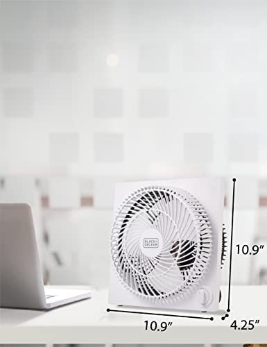BLACK+DECKER Mini â€“ Tabletop Quiet 9 Inch Desk Box Fans Frameless BFB09W White | The Storepaperoomates Retail Market - Fast Affordable Shopping