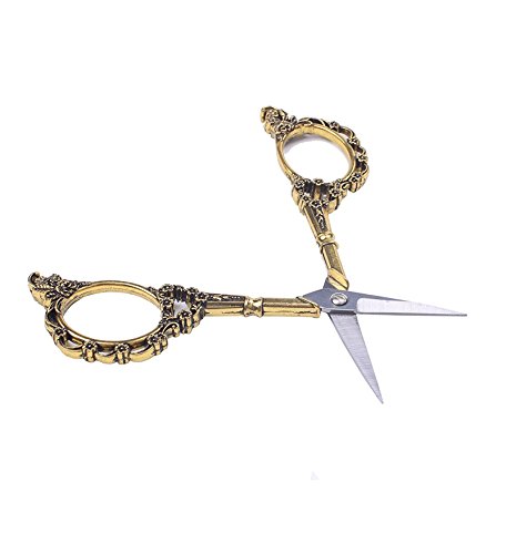 BIHRTC Gold Vintage Plum Blossom Scissors and Classic Crane Design Sewing Scissors for Embroidery, Sewing, Craft, Art Work & Everyday Use | The Storepaperoomates Retail Market - Fast Affordable Shopping