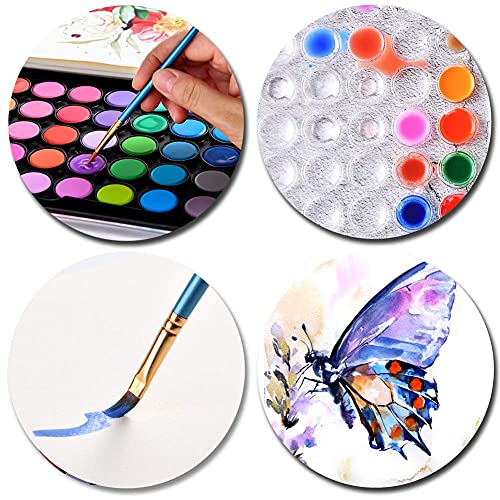 Upgraded 48 Colors Watercolor Paint, Washable Watercolor Paint Set with 3 Paint Brushes and Palette, Non-Toxic Water Color Paints Sets for Kids, Adults, Beginners and Artists, Make Your Painting Talk | The Storepaperoomates Retail Market - Fast Affordable Shopping