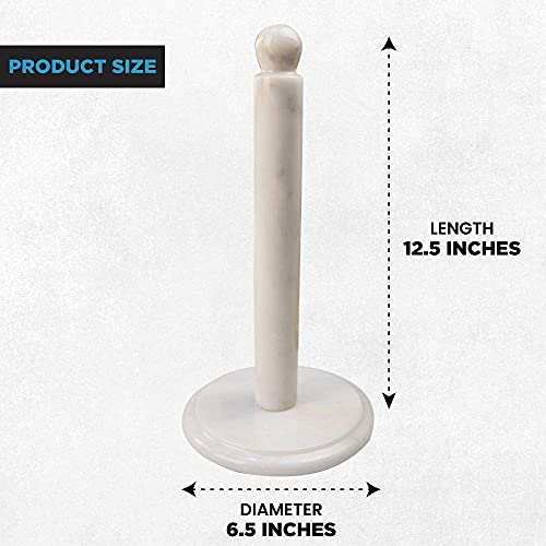 RADICALn Paper Towel Holder White Handmade Marble Kitchen Towels Rack Paper Roll Holder with Stand – Wrapping Paper Holder Towel – Hand Towel Rack Holder | The Storepaperoomates Retail Market - Fast Affordable Shopping