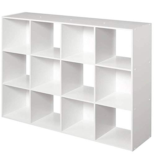HOMEN 12-Cube Storage Organizer,Free Standing Wooden Cabinet (White) | The Storepaperoomates Retail Market - Fast Affordable Shopping
