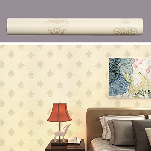Yifely Light Beige Damask Shelf Liner Easy to Apply Furnitrue Coutertop Decor PVC Paper Self-Adhesive 17.8 Inch by 9.8 Feet | The Storepaperoomates Retail Market - Fast Affordable Shopping