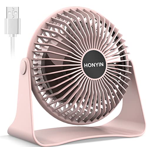 HONYIN 6” Small USB Desk Fan, 3 Speeds Desktop Table Cooling Fan, 360° Rotatable, Strong Wind, Quiet Personal Little Fan Powered by USB for Bedroom Home Office | The Storepaperoomates Retail Market - Fast Affordable Shopping