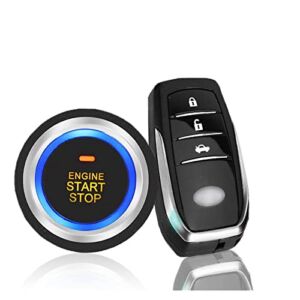 GAMYX PKE Car Alarm System Kit Alarm Passive Keyless Entry Remote Start/Stop Engine Car Central Lock Auto Alarm System (Color : X5)