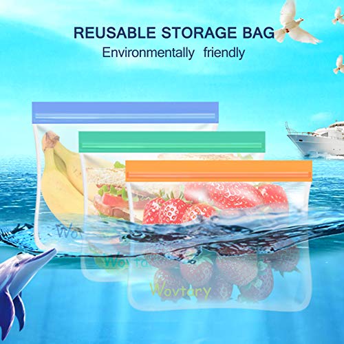 10 Pack Reusable Sandwich Bags Reusable Food Storage Bags,Reusable Snack Bags Leakproof Silicone – Free Plastic BPA Free Lunch Bags for Food Travel | The Storepaperoomates Retail Market - Fast Affordable Shopping