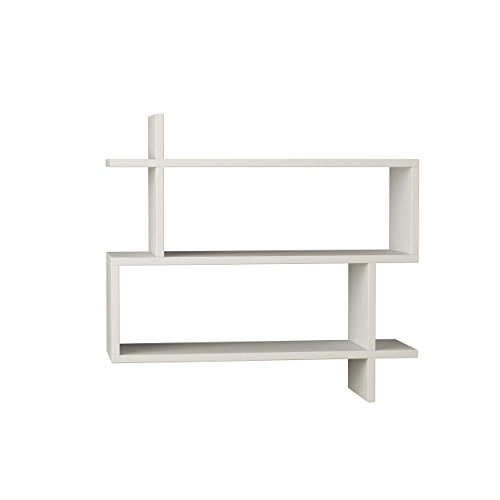 Ada Home Decor Westcott Modern White Wall Shelf 26” H x 27.5” W x 8.5” D / Wall Storage / Shelving Unit | The Storepaperoomates Retail Market - Fast Affordable Shopping
