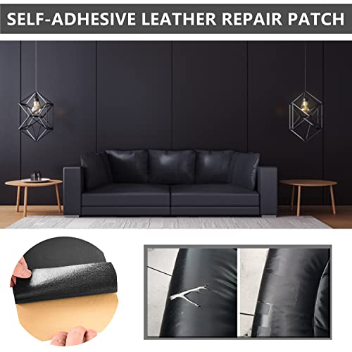 Leather Repair Tape, Self-Adhesive Leather Repair Patch for Sofas, Car Seats, Handbags,Furniture, Drivers Seat, Black, 4 X 120 Inch | The Storepaperoomates Retail Market - Fast Affordable Shopping
