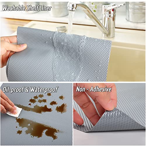 Anoak Shelf Liner Non-Slip Drawer Liner for Kitchen, Non Adhesive Cabinet Liner 12 Inch x 15 FT(180 Inch) Waterproof Refrigerator Liners for Kitchen Drawer, Bathroom Shelves, Shoe Rack | The Storepaperoomates Retail Market - Fast Affordable Shopping