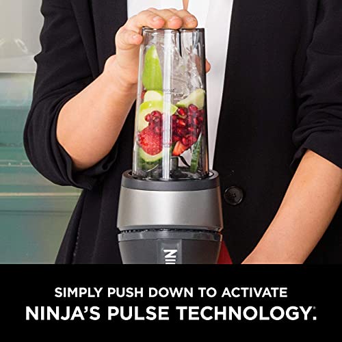 Ninja Personal Blender for Shakes, Smoothies, Food Prep, and Frozen Blending with 700-Watt Base and (2) 16-Ounce Cups with Spout Lids (QB3001SS) (Renewed) | The Storepaperoomates Retail Market - Fast Affordable Shopping