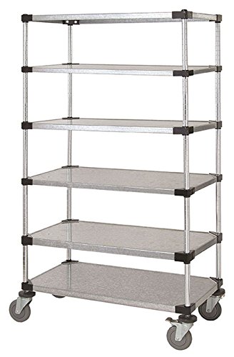 Omega 18″ Deep x 36″ Wide x 86″ High 6 Tier Solid Galvanized Mobile Shelving Unit with 1200 lb Capacity | The Storepaperoomates Retail Market - Fast Affordable Shopping