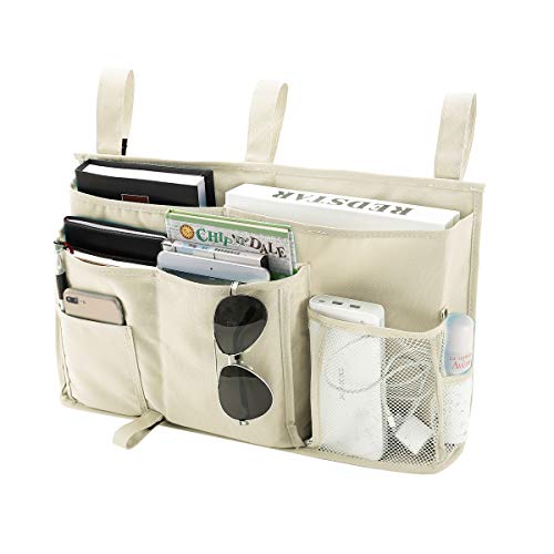 Bseash Bunk Bed Organizer, Bedside Caddy Hanging Bed Organizer Storage Bag 8 Pockets, for College Dorm Rooms Bed, Hospital Bed, Baby Bed Rails, 600D Oxford Cloth (Beige) | The Storepaperoomates Retail Market - Fast Affordable Shopping
