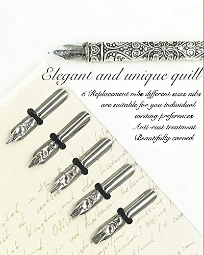 SCHOWE Antique Two-Color Feather Pen Quill Pen Dip Pen With Envelope Writing Paper Calligraphy Pen and Ink Set(pheasant) | The Storepaperoomates Retail Market - Fast Affordable Shopping