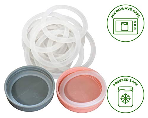 Platinum Silicone Sealing Rings Gaskets for Leak Proof Mason Jar Lids (10 Pack, Wide Mouth) | The Storepaperoomates Retail Market - Fast Affordable Shopping