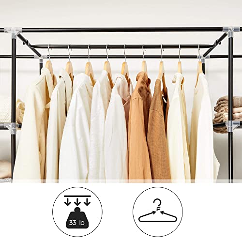 SONGMICS 59-Inch Portable Closet Wardrobe, Closet Storage Organizer with Shelves and Cover for Hanging Clothes, Non-Woven Fabric, Quick and Easy Assembly, Gray ULSF03G | The Storepaperoomates Retail Market - Fast Affordable Shopping