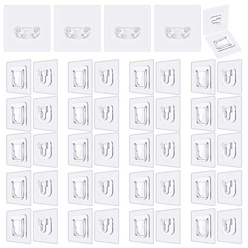 Double Side Adhesive Hooks 24 Pack Wall Hooks Heavy Duty 13.2 lbs Max, Self Adhesive Hooks Waterproof Sticky Hooks for Bathroom, Kitchen, Picture Hanging Hook | The Storepaperoomates Retail Market - Fast Affordable Shopping