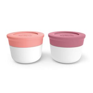 monbento – Lunch Box Sauce Containers MB Temple S Flamingo / Blush – Tiny Leak-Proof Containers – Reusables – For Work/School Lunch Packing – Suitable for Bento Box MB Original & MB Square – Pink