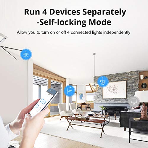 SONOFF 4CH Pro R3 Wi-Fi Smart Switch 4-Channel Din Rail Mounting Home Automation,Self-Locking/Interlock Control Home Appliances, RF/APP/Voice/LAN Control, Works with Alexa(1 Pack) | The Storepaperoomates Retail Market - Fast Affordable Shopping