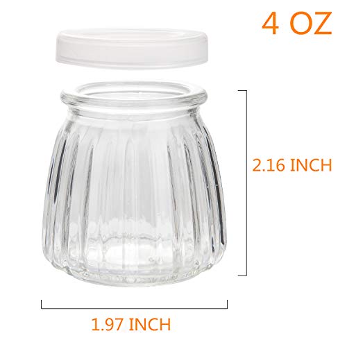 Small Yogurt Jars,Encheng 4 oz Clear Glass Jars With Lids,Glass Yogurt Container With Caps(PE),Replacement Glass Pudding Jars,Clear Glass Containers For Milk,Ramekin,Jams,Jelly,Mousse 40 Pack … | The Storepaperoomates Retail Market - Fast Affordable Shopping
