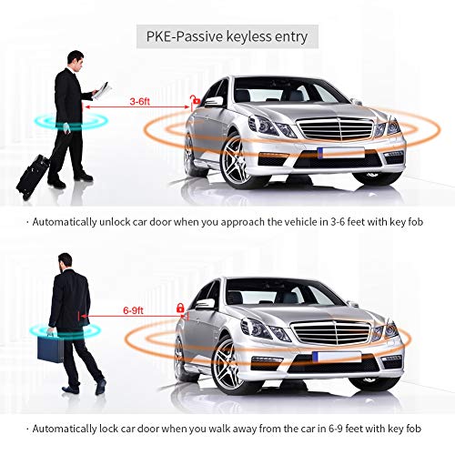 EASYGUARD EC002 Smart Key RFID PKE Car Alarm System Passive Keyless Entry Remote Starter Push Start Button & Touch Password Entry Hopping Code | The Storepaperoomates Retail Market - Fast Affordable Shopping