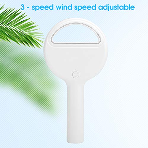 Bladeless Fan, 3-Speed USB Rechargeable Portable Mini Fan Ultra-Low Noise Adjustable Handheld Personal Fan for Kids, Girls, Women, Men, Travel, Indoor, Outdoor(White) | The Storepaperoomates Retail Market - Fast Affordable Shopping