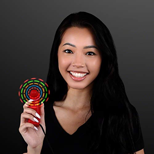 FlashingBlinkyLights Light Up LED Mini Handheld Fan with Red Handle | The Storepaperoomates Retail Market - Fast Affordable Shopping