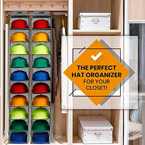 Boxy Concepts Hat Rack – 10 Shelf Hanging Closet Hat Organizer for Baseball Caps – Hat Storage to Protect Your Caps with this Hat Hanger – Easy Hat Holder & Baseball Hat Organizer | The Storepaperoomates Retail Market - Fast Affordable Shopping